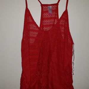 Red summer blouse